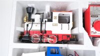 LGB G 21988 Set Circus Dampflok Stainz weiß mit Flachwagen und Beladung (unvollständig)