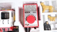 LGB G 21988 Set Circus Dampflok Stainz weiß mit Flachwagen und Beladung (unvollständig)