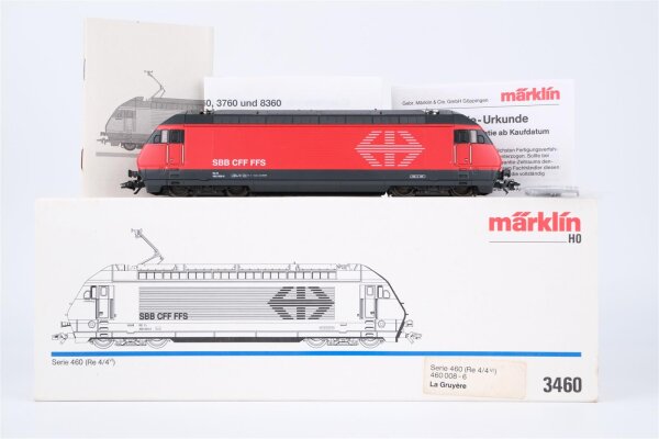 Märklin H0 3460 E-Lok BR Re 4/4 460 SBB CFF FFS Wechselstrom (vermutlich verharzt)