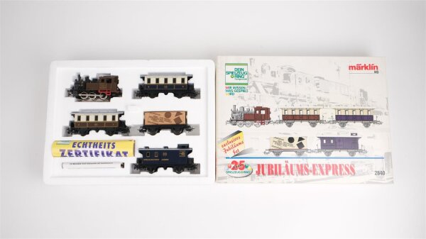 Märklin H0 2840 Zugpackung Jubiläums-Express mit Dampflok BR 25 J.1994 Wechselstrom (vermutlich verharzt)