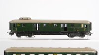 Märklin H0 Konvolut 2 Personenwagen (346/1) Packwagen (346/4, beleuchtet) Blech (ungetestet)