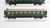 Märklin H0 Konvolut 2 Personenwagen (346/1) Packwagen (346/4, beleuchtet) Blech (ungetestet)