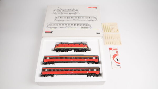 Märklin H0 2843 Personenzug "150 Jahre Eisenbahn in Österreich" der ÖBB Wechselstrom Analog