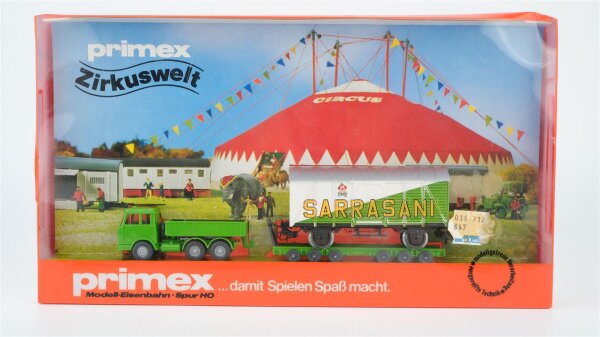 Primex H0 4584 Güterwagen Set Zirkuswelt Sarrasani