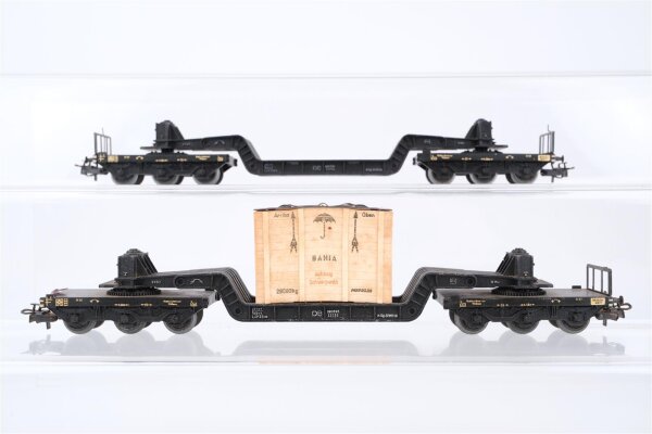 Märklin H0 Konvolut Schwerlastwagen mit Überseekiste "BAHIA", Schwerlastwagen DB (unvollständig)