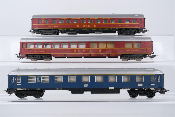 Lima H0 Konvolut Speisewagen, Schlafwagen, Personenwagen 1.Kl. blau DSG/DB