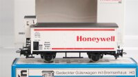 Märklin/Baur H0 Konvolut 4 gedeckte Güterwagen, 2 Kesselwagen, Niederbordwagen, Containertragewagen DB/u.a.