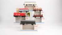 Märklin/Wörner H0 Konvolut 2 Rungenwagen, 3...