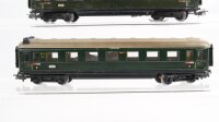 Märklin H0 Konvolut Personenwagen "346/1, beleuchtet", Personenwagen "346/1" mit Zugschlussbeleuchtung Blech DB (ungetestet)