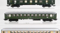 Märklin H0 Konvolut Packwagen, Personenwagen "TEE" 1.Kl., Abteilwagen 2.Kl. grün DB