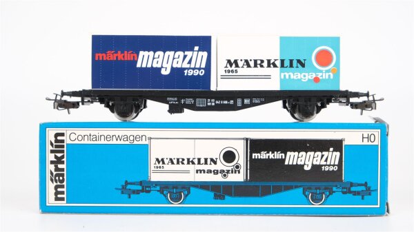 Märklin H0 84670 Behälter-Tragwagen märklin magazin (Containerwagen)  Typ Berlin  Lgjs 598 der DB