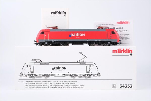 Märklin H0 34353 E-Lok BR 152 73-3 Railion DB Wechselstrom Delta Digital