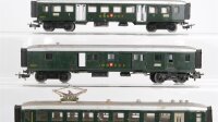 Märklin H0 Konvolut Speisewagen, Personenwagen 2.Kl., Packwagen SBB-CFF