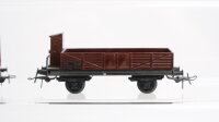 Piko H0 Konvolut Hochbordwagen, gedeckter Güterwagen mit Bremserhaus, NIederbordwagen mit Bremserhaus DR