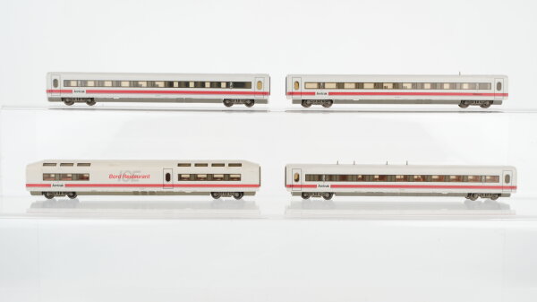 Fleischmann N Konvolut ICE Speisewagen Großraumwagen 1./2. Kl. DB (Kupplungen fehlen)