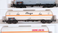 Roco H0 44073 Gaskesselwagen Set "Flaga Chemie Linz" VTG