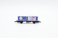 Märklin Z 80411 Güterwagen Behälter-Tragwagen (Umrechnungskurs DM-EUR - Frohe Weihnachten und ein gutes neues Jahr)