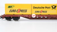 Piko H0 95520 Rungenwagen mit Containern "Deutsche Post Euro Express" FS