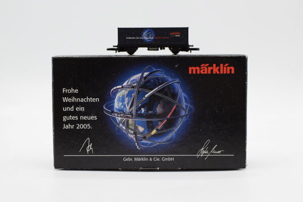 Märklin Z 80414 Güterwagen Behälter-Tragwagen (Frohe Weihnachten und ein gutes neues Jahr 2005)