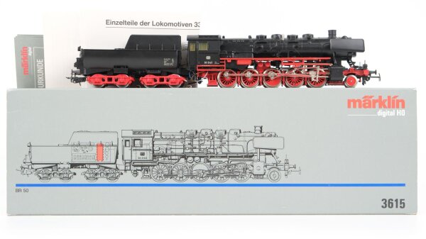 Märklin H0 3615 Dampflok mit Tender BR 50 3143 DB Wechselstrom
