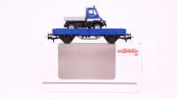 Märklin H0 00758-18 Niederbordwagen mit LKW