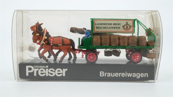 Preiser H0 462 Brauereiwagen Landwehr-Bräu Reichelshofen