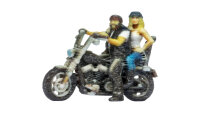 NOCH H0 10904 Chopper mit Rocker und Sozia, stehend