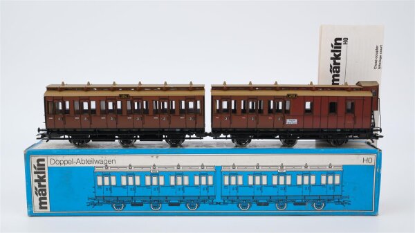 Märklin H0 4207 Abteilwagen (1557/1558) 2.Kl. B3/B3 der KPEV (Berliner Stadtbahn)