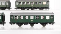 Fleischmann H0 Konvolut 3 Personenwagen 2.Kl., Personenwagen mit Stückgutabteil 2.Kl., Packwagen DB