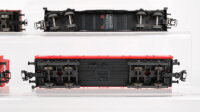 Märklin H0 Konvolut 2 Niederbordwagen, 2 Niederbordwagen mit Tankcontainer "Hoyer" DB
