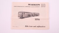 Märklin H0 3016 Schienenbus BR VT 95 der DB Wechselstrom Analog