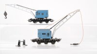 Märklin H0 Konvolut 2 Kranwagen "Krupp-Ardelt", 2 Kranschutzwagen Db (unvollständig)
