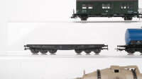 Unbekannt H0 Konvolut Kesselwagen "Aral", Schwerlastflachwagen, Behelfspersonenwagen, Torpedopfannenwagen DB/SNCF