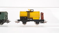 Märklin H0 Konvolut Kesselwagen "374 Shell" mit Bremserhaus,  Güterzugbegleitwagen "310" Blech
