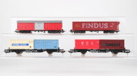 Lima H0 Konvolut 2 Containertragewagen mit Ladung...