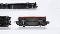Märklin H0 Konvolut Autotransportwagen mit 2 PKW, Niederbordwagen, Kranwagen und Kranschutzwagen DB (Abbruch)