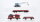 Märklin H0 Konvolut Autotransportwagen mit 2 PKW, Niederbordwagen, Kranwagen und Kranschutzwagen DB (Abbruch)