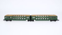 Minitrix N 13389 Zwei Doppelstockwagen DBx DR
