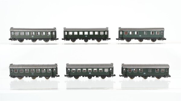 Roco N Konvolut Umbauwagen 2. Kl. teilweise mit Gepäckabteil DB