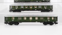 Märklin H0 Konvolut Packwagen, Personenwagen 1.Kl. beleuchtet grün DB (ungetestet)