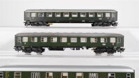 Märklin H0 Konvolut Packwagen, Personenwagen 1.Kl. beleuchtet grün DB (ungetestet)