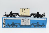 Märklin H0 4618 Tiefladewagen mit Übersee-Kiste...