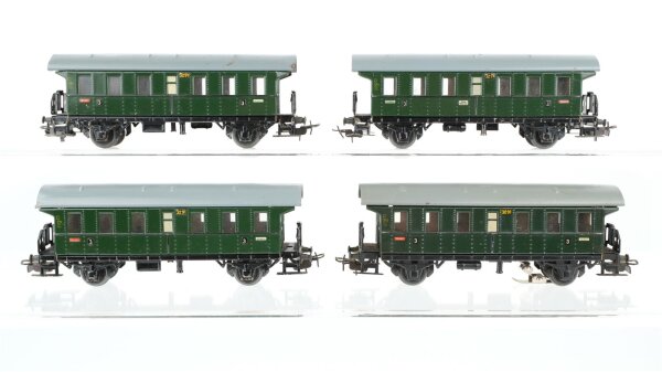 Märklin H0 Konvolut 3 Personenwagen "3291" 3.Kl., Personenwagen "3291" 3.Kl. beleuchtet Blech (ungetestet)