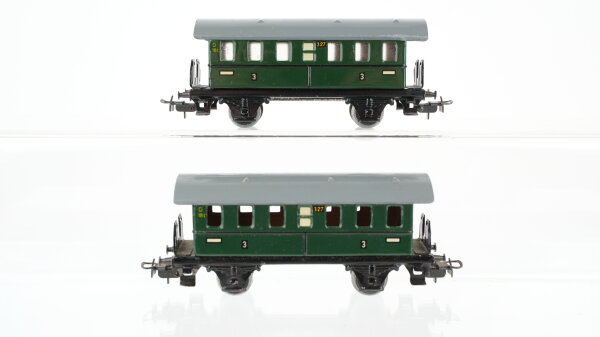Märklin H0 Konvolut 2 Personenwagen "327" 3. Kl. Blech