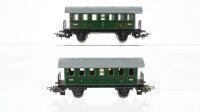 Märklin H0 Konvolut 2 Personenwagen "327" 3. Kl. Blech