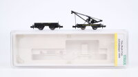 Minitrix N 15320 Kranwagen mit Schutzwagen DRG...