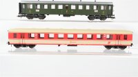 Roco H0 Konvolut Personenwagen 2.Kl. orange/beige, Personenwagen "8809" 3.Kl. ÖBB/SBB-CFF