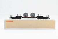 Fleischmann N 8299 Tiefladewagen mit 2 Kabelrollen SSt...