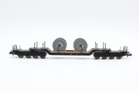 Fleischmann N 8299 Tiefladewagen mit 2 Kabelrollen SSt 34a DB