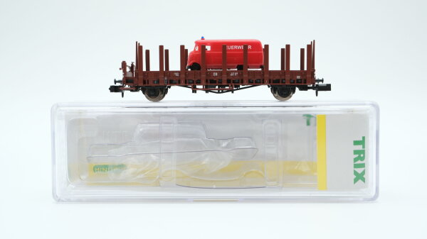Minitrix N 15501-10 Rungenwagen, Ladung: 319 Feuerwehr Rmrs 31 DB